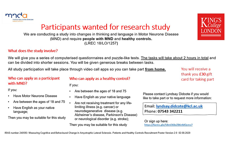 Participants Wanted For Research Study Poster