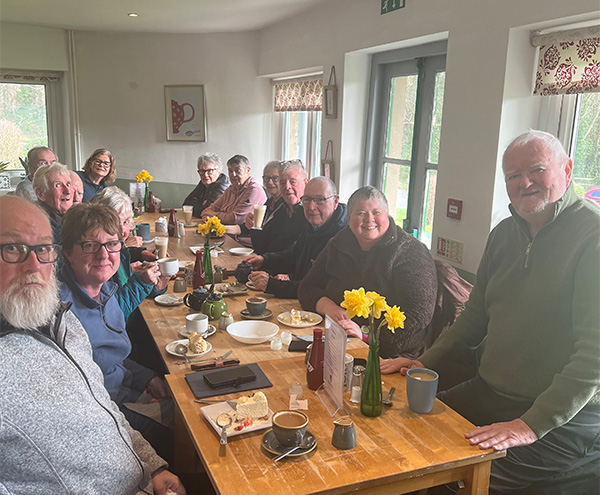 North West Wales MND Support Group Volunteers having a meeting in Ty Golchi