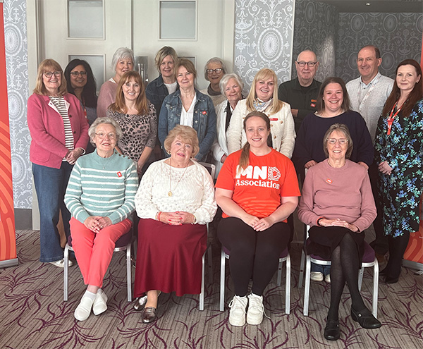 Jo Cunnah with volunteers from Motor Neurone Disease Association North West Wales